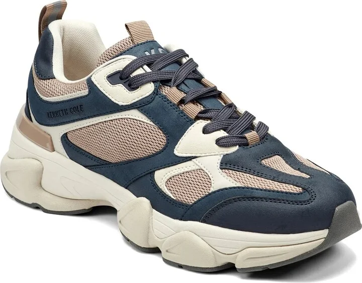 Off White/Tan/Dark Blue