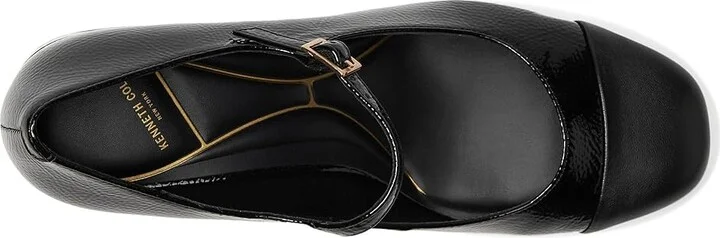 Kenneth Cole New York Alec Mary Jane High Women's Heels Black/Black Patent : 10 M, Leather/Rubber - Image 2