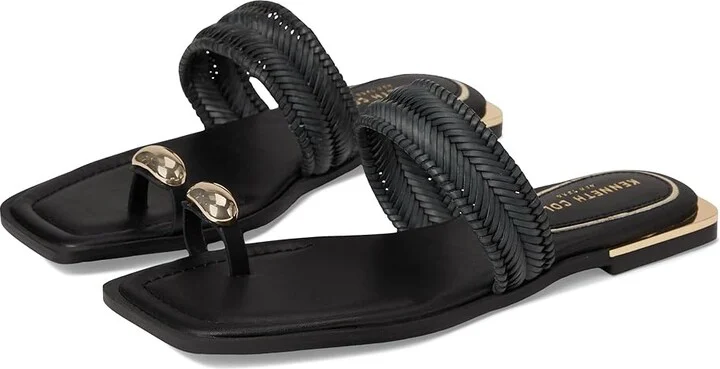 Kenneth Cole New York Andarna Women's Sandals Black : 7 M, Leather