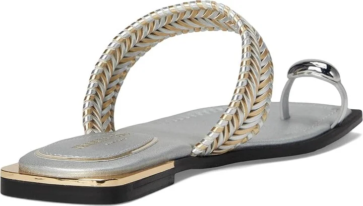 Kenneth Cole New York Andarna Women's Sandals Silver Gold : 11 M, Leather - Image 4