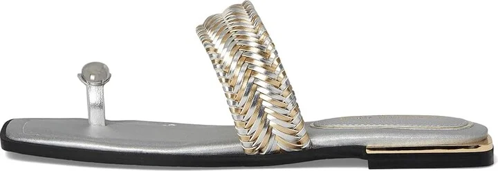Kenneth Cole New York Andarna Women's Sandals Silver Gold : 11 M, Leather - Image 6