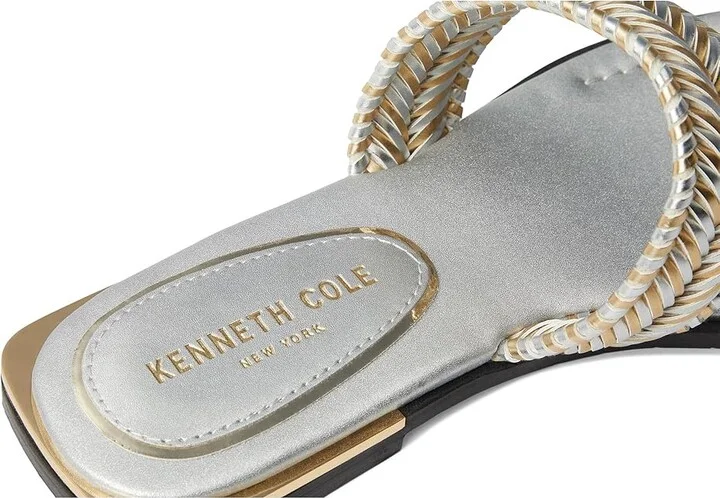 Kenneth Cole New York Andarna Women's Sandals Silver Gold : 11 M, Leather - Image 7