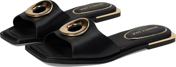 Kenneth Cole New York Asher Women's Dress Sandals Black Leather : 9.5 M