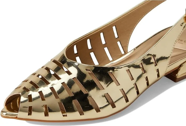 Kenneth Cole New York Calabra Women's Flat Shoes Gold : 10 M, Leather - Image 7