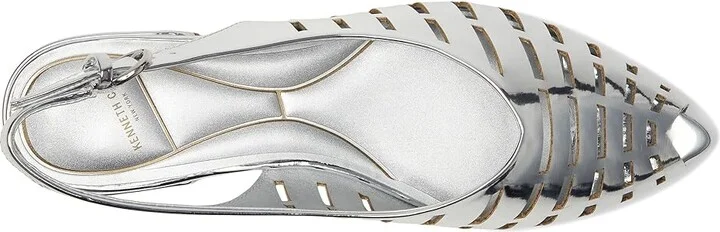 Kenneth Cole New York Calabra Women's Flat Shoes Silver : 7 M, Leather - Image 2