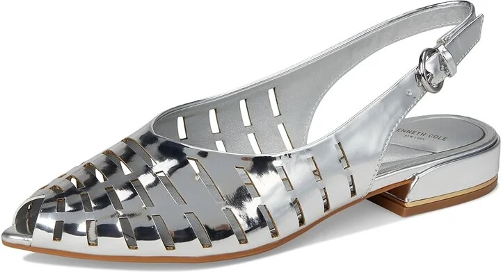Kenneth Cole New York Calabra Women's Flat Shoes Silver : 7 M, Leather - Image 5