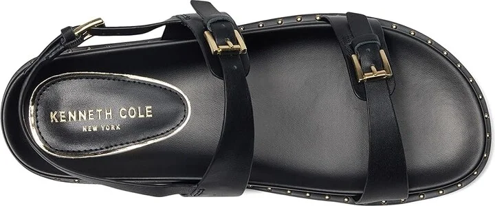 Kenneth Cole New York Drinity Women's Wedge Shoes Black Leather : 7 M, Leather/Rubber - Image 2