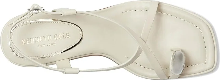 Kenneth Cole New York Geala Women's Sandals Cream Leather : 7.5 M, Leather/Rubber - Image 2