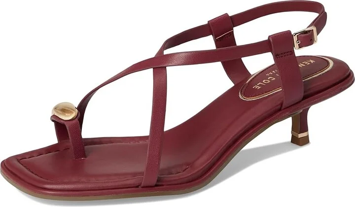 Kenneth Cole New York Geala Women's Sandals Dark Red Leather : 5.5 M, Leather/Rubber - Image 5