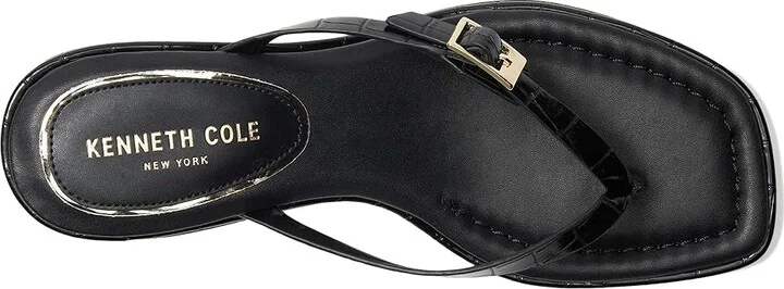Kenneth Cole New York Gillie Women's Sandals Black Croco : 7 M, Leather/Rubber - Image 2