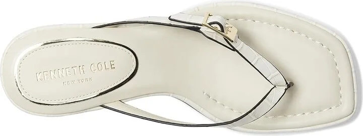Kenneth Cole New York Gillie Women's Sandals Cream Croco : 5.5 M, Leather/Rubber - Image 2