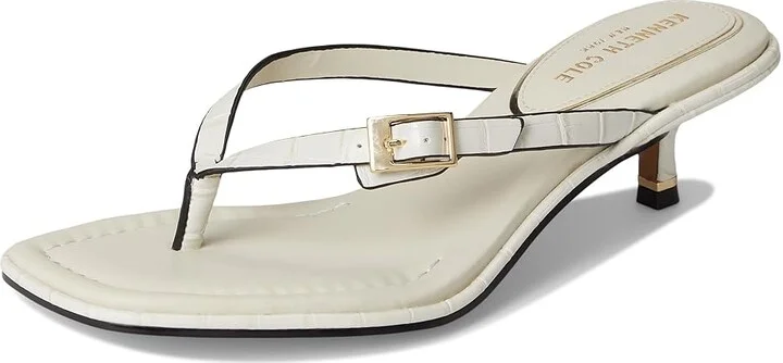 Kenneth Cole New York Gillie Women's Sandals Cream Croco : 5.5 M, Leather/Rubber - Image 5