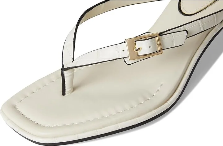 Kenneth Cole New York Gillie Women's Sandals Cream Croco : 5.5 M, Leather/Rubber - Image 7