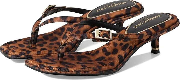 Kenneth Cole New York Gillie Women's Sandals Leopard Fabric : 6 M, Leather/Rubber
