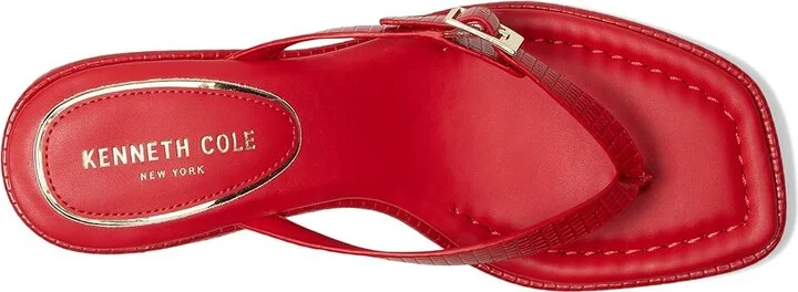 Kenneth Cole New York Gillie Women's Sandals Red Lizard : 5.5 M, Leather/Rubber - Image 2