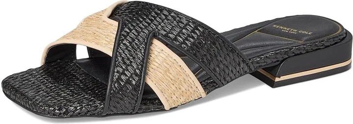 Kenneth Cole New York Issa Women's Wedge Shoes Natural/Black Raffia : 8 M, Leather - Image 5