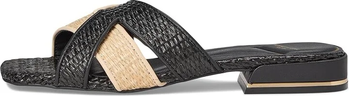 Kenneth Cole New York Issa Women's Wedge Shoes Natural/Black Raffia : 8 M, Leather - Image 6
