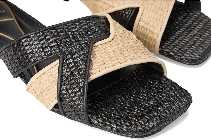 Kenneth Cole New York Issa Women's Wedge Shoes Natural/Black Raffia : 8 M, Leather - Image 7