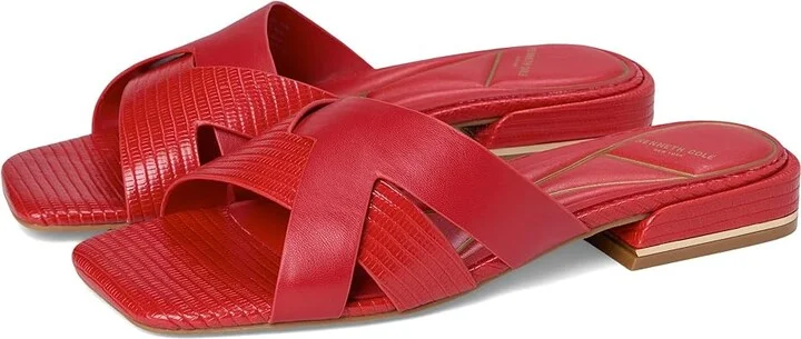 Kenneth Cole New York Issa Women's Wedge Shoes Red Lizard : 9 M, Leather