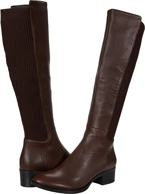 Kenneth Cole New York Levon Boot Women's Zip Boots Chocolate Leather : 5.5 M