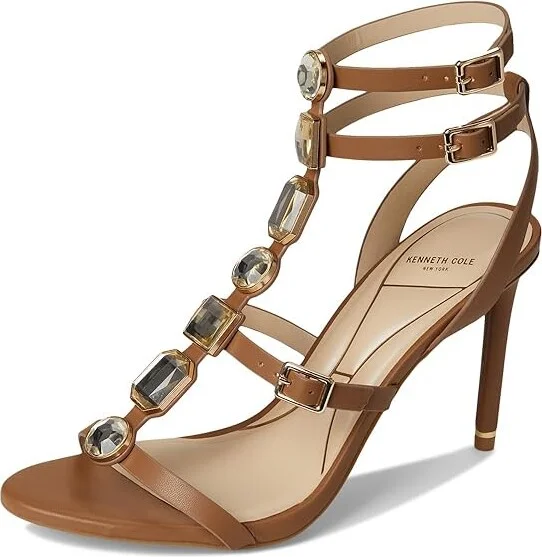 Kenneth Cole New York Lilath Women's Dress Sandals Brown : 9 M, Synthetic - Image 5