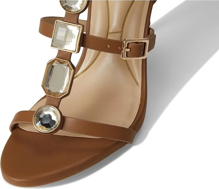 Kenneth Cole New York Lilath Women's Dress Sandals Brown : 9 M, Synthetic - Image 7