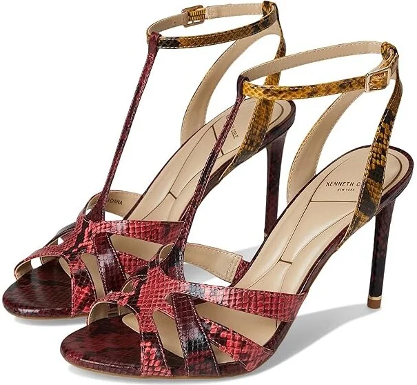 Kenneth Cole New York Liona Women's Sandals Postal Snake : 10 M, Faux Leather