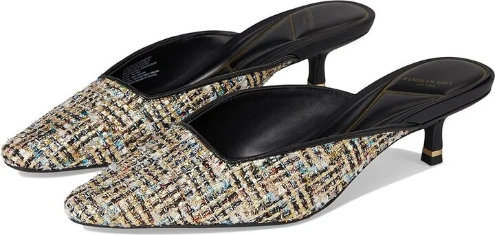 Kenneth Cole New York Margo High Women's Heels Metallic Fabric : 6 M, Leather/Rubber