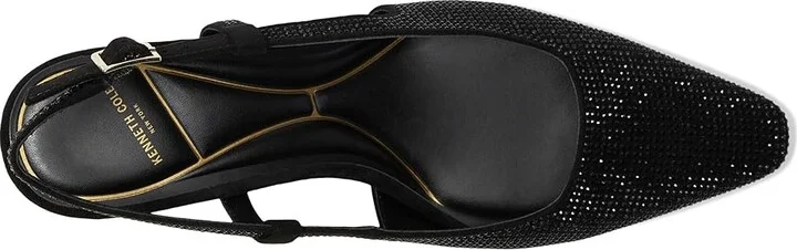 Kenneth Cole New York Martha Crystals High Women's Heels Black/Black Micro : 9.5 M, Leather - Image 2