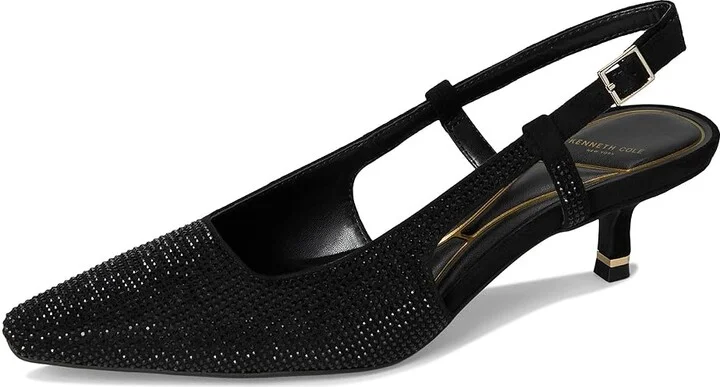 Kenneth Cole New York Martha Crystals High Women's Heels Black/Black Micro : 9.5 M, Leather - Image 5