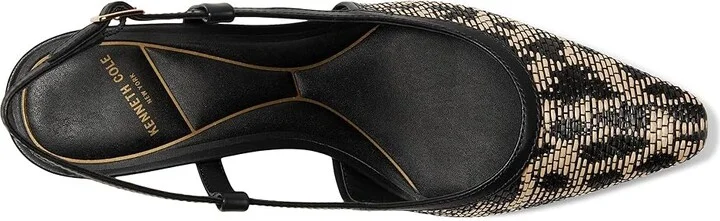 Kenneth Cole New York Martha Women's Shoes Natural/Black Raffia : 5.5 M, Leather - Image 2