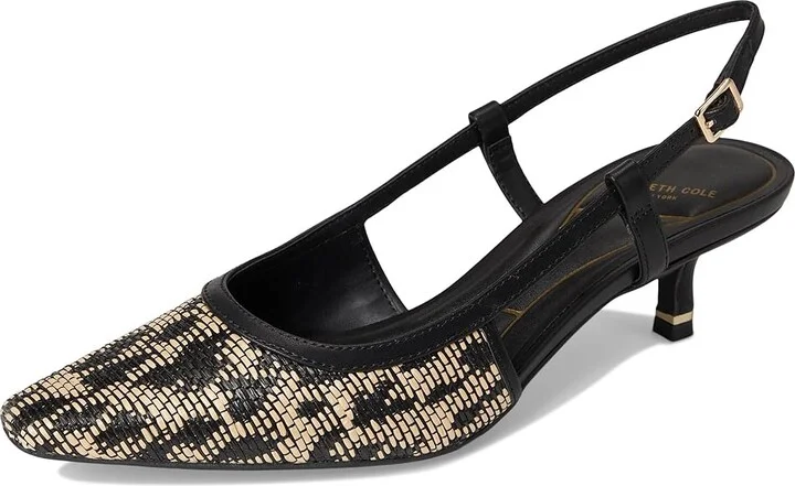 Kenneth Cole New York Martha Women's Shoes Natural/Black Raffia : 5.5 M, Leather - Image 5