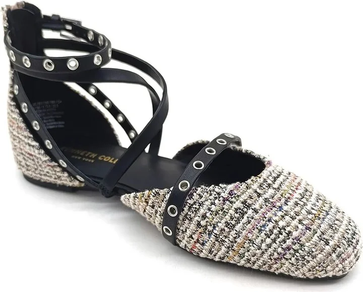 White/Multicolor Tweed