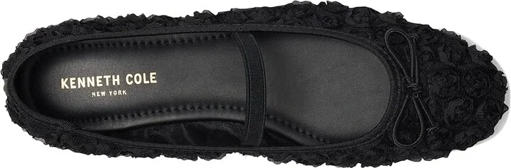 Kenneth Cole New York Myra Mesh Women's Flat Shoes Black Floral Mesh : 9 M, Leather/Mesh/Rubber - Image 2