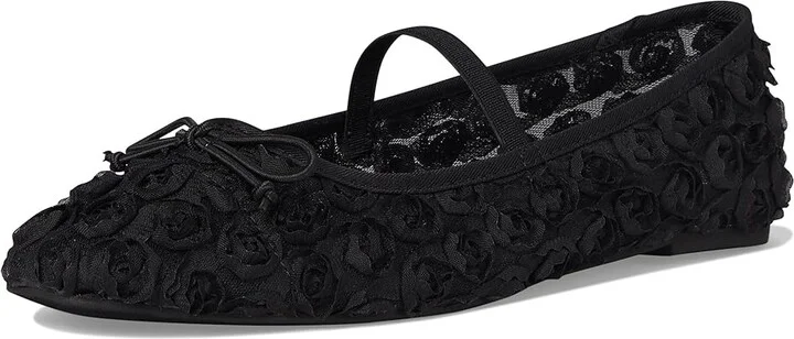 Kenneth Cole New York Myra Mesh Women's Flat Shoes Black Floral Mesh : 9 M, Leather/Mesh/Rubber - Image 5