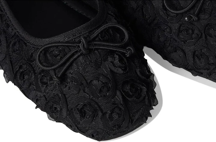 Kenneth Cole New York Myra Mesh Women's Flat Shoes Black Floral Mesh : 9 M, Leather/Mesh/Rubber - Image 7