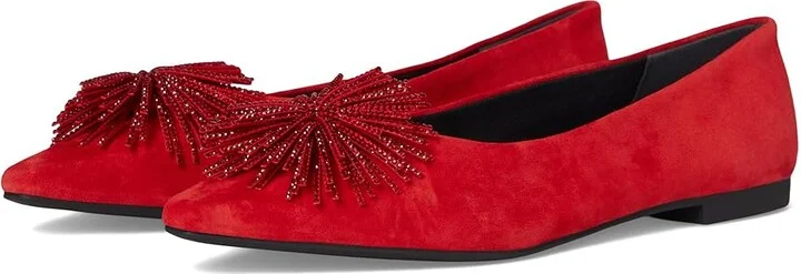 Kenneth Cole New York Natasha Women's Flat Shoes Fuego Suede : 6.5 M, Leather/Rubber/Suede