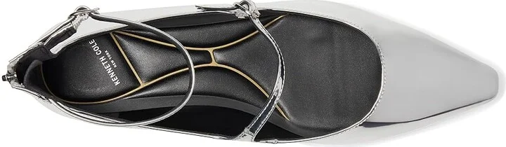 Kenneth Cole New York Nolita Women's Flat Shoes Silver : 6 M, Leather/Rubber - Image 2