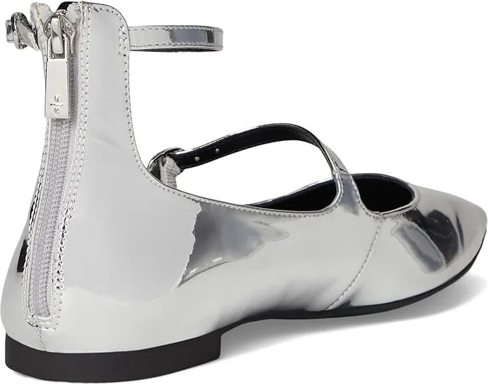 Kenneth Cole New York Nolita Women's Flat Shoes Silver : 6 M, Leather/Rubber - Image 4
