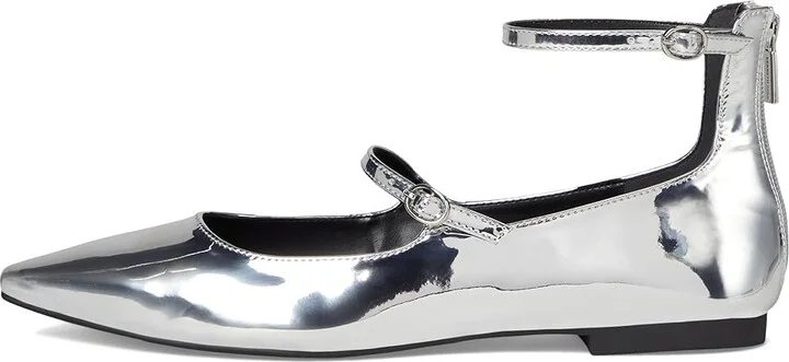 Kenneth Cole New York Nolita Women's Flat Shoes Silver : 6 M, Leather/Rubber - Image 6