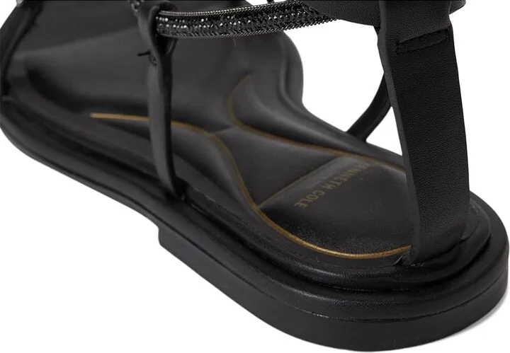 Kenneth Cole New York Paros Jewel Women's Dress Sandals Black Leather : 6.5 M, Faux Leather - Image 7