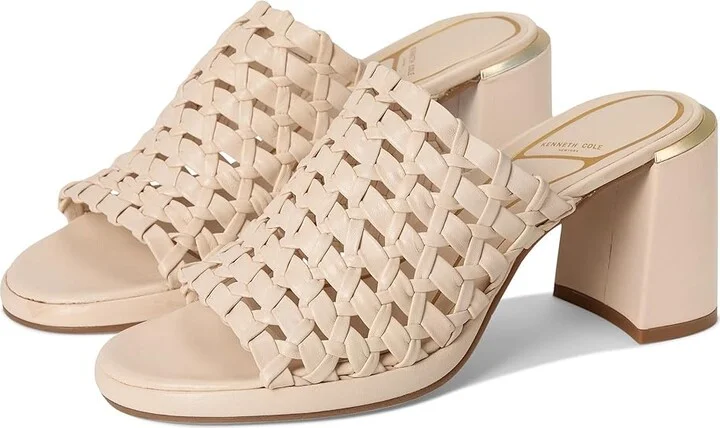 Kenneth Cole New York Solara Women's Wedge Shoes Cream Leather : 6 M, Synthetic