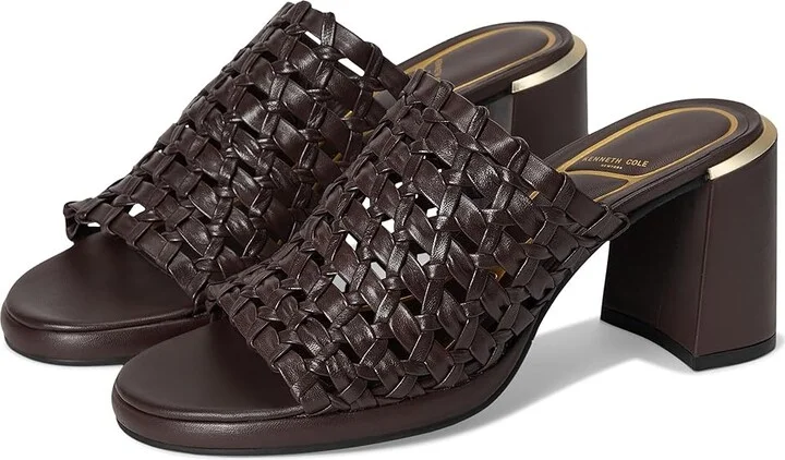 Kenneth Cole New York Solara Women's Wedge Shoes Dark Brown Leather : 7 M, Synthetic