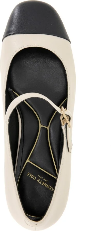 Kenneth Cole New York Women's Alec Block Heel Mary Jane Pumps - White/Black - Image 4