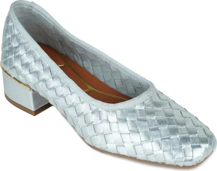 Silver Woven Leather