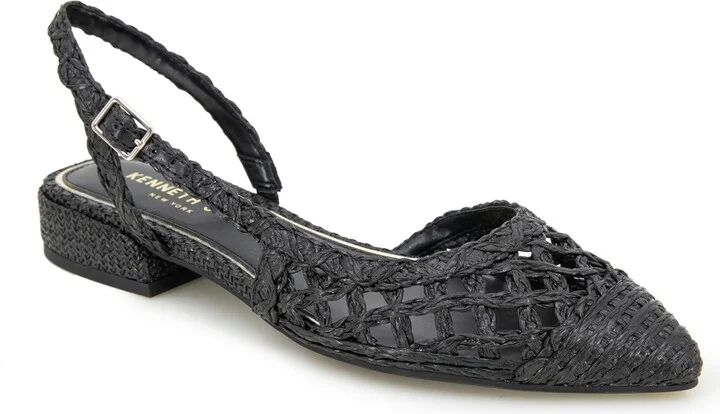 Kenneth Cole New York Women's Cayla Crochet Block Heel Slingback Pumps