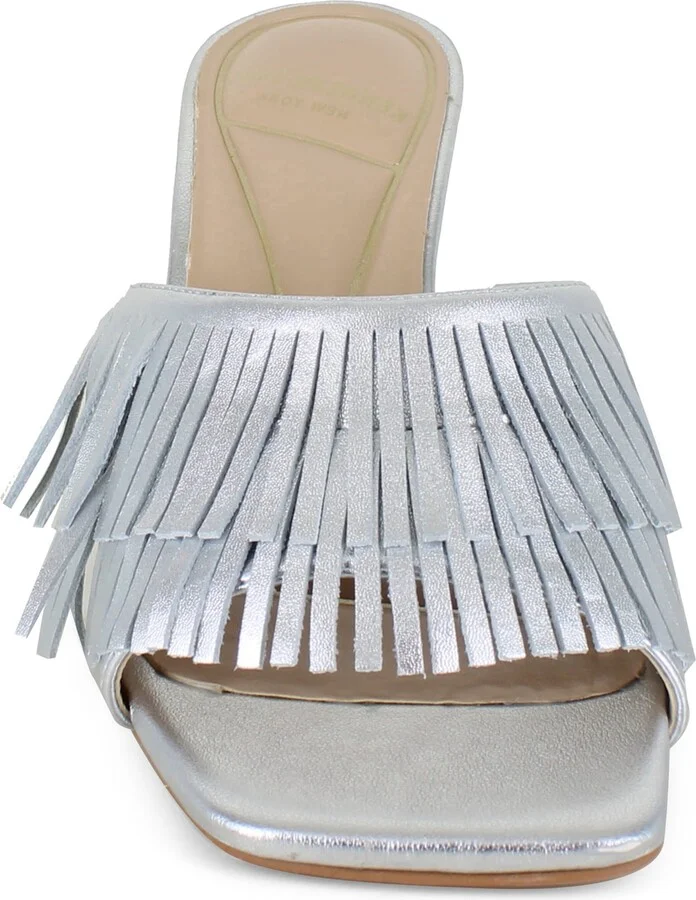 Kenneth Cole New York Women's Darby Fringe Slip On Dress Sandals - Image 6