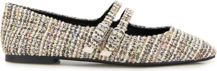 Kenneth Cole New York Women's Jasmine Square Toe Ballet Flats - Black/Tan - Image 2