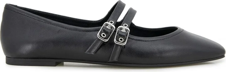 Kenneth Cole New York Women's Jasmine Square Toe Ballet Flats - Black/Tan - Image 6