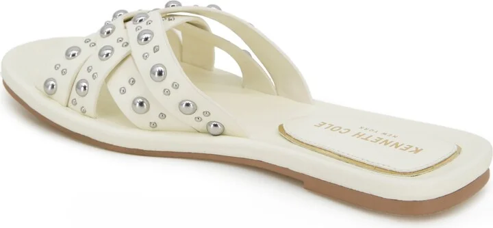 Kenneth Cole New York Women's Jula Stud Slip On Flat Sandals - Image 6